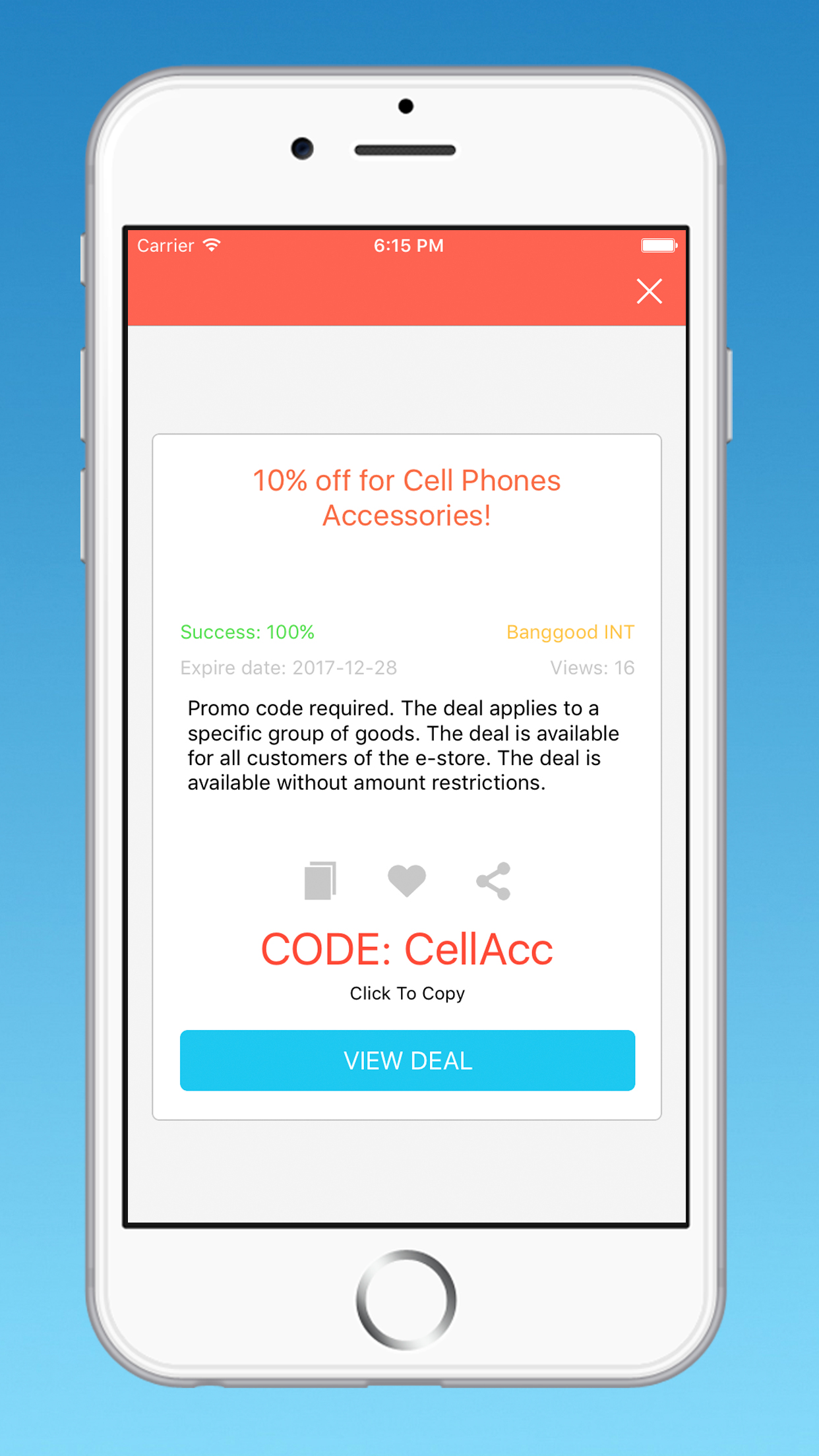 coupons ios app template