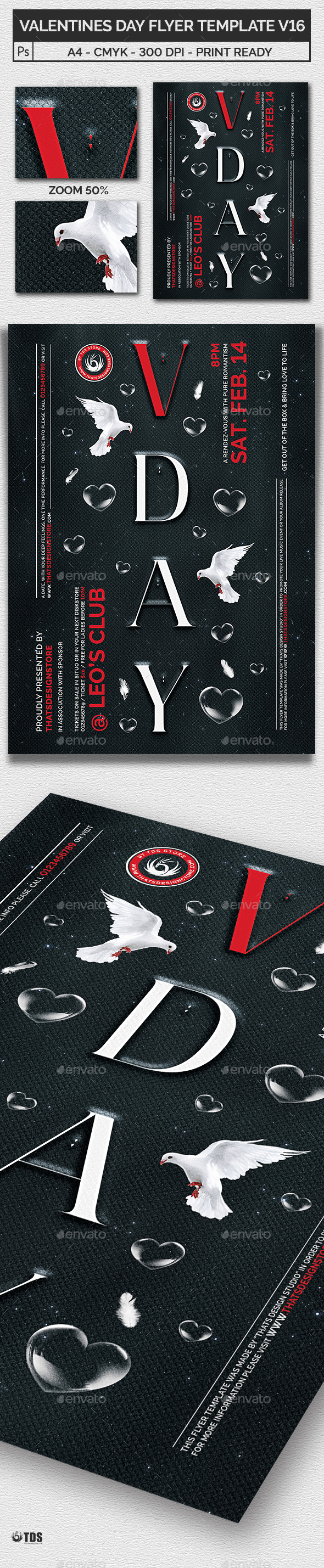 Valentines Day Flyer Template V16 - Clubs & Parties Events