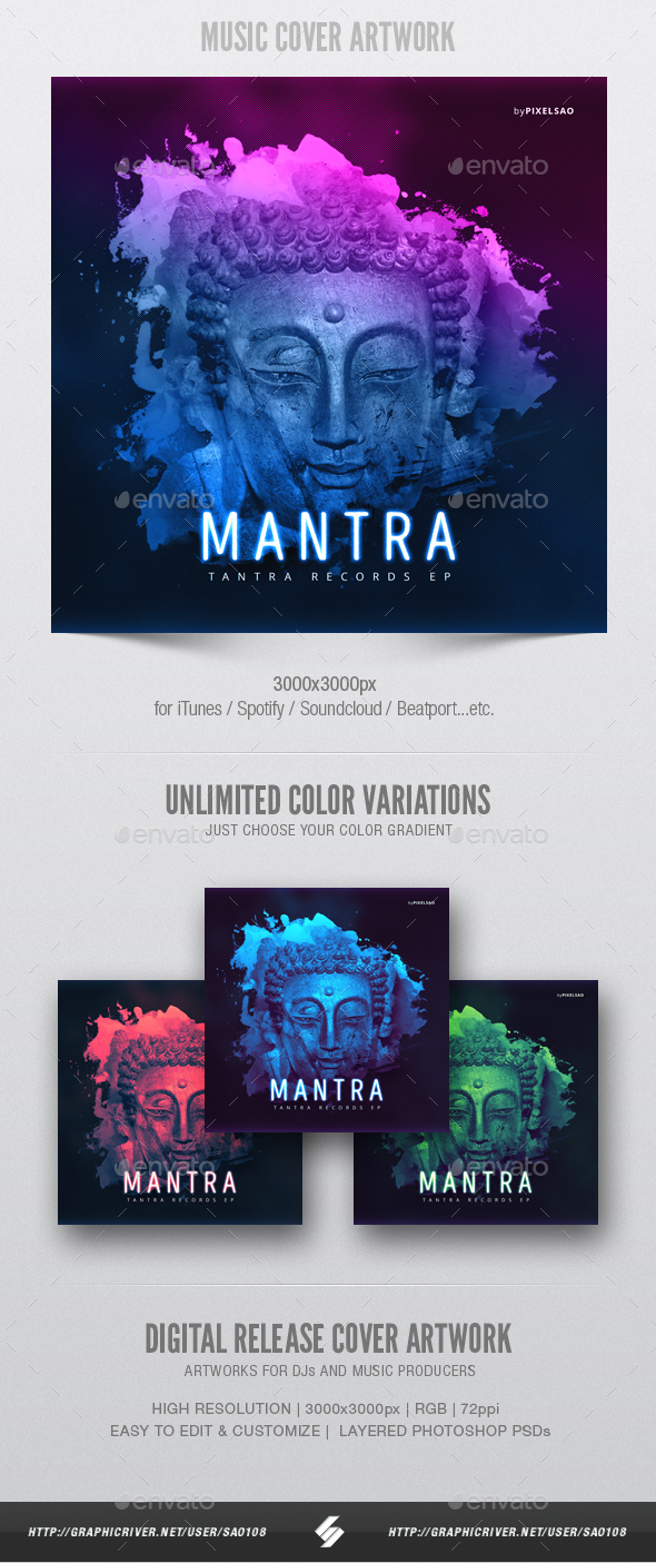 Mantra - Music Album Cover Artwork Template - Miscellaneous Social Media