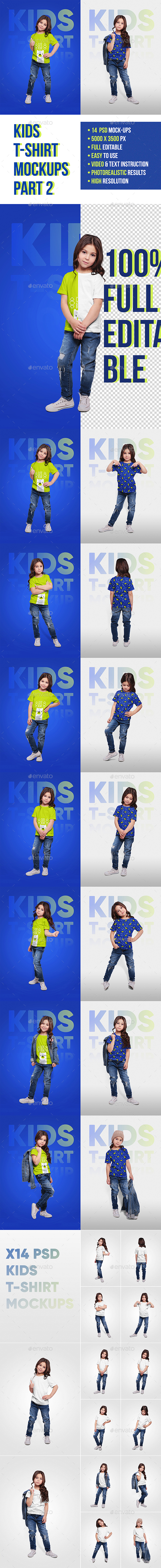 Kids T-Shirt Mockups. Part 2 - T-shirts Apparel