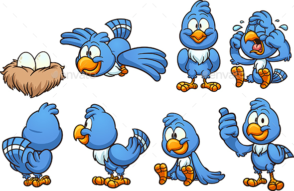 Blue Bird - Animals Characters