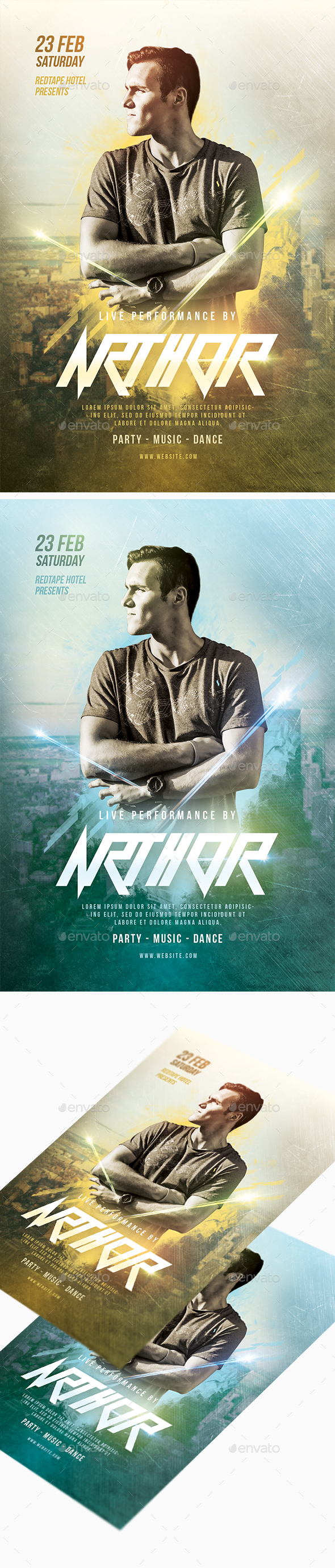 Guest Artist DJ Flyer - Clubs & Parties Events
