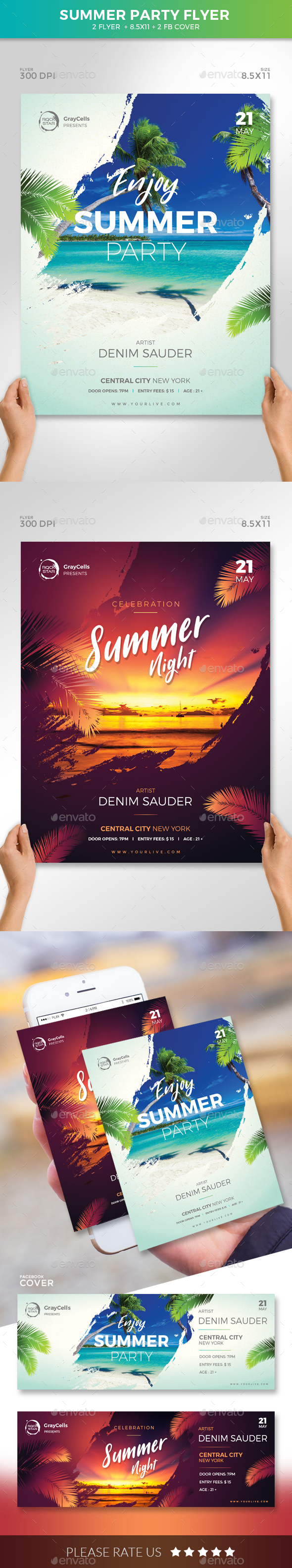 Summer Party Flyer - Clubs & Parties Events