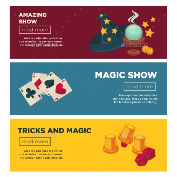 Magic Show with Amazing Tricks Internet - Miscellaneous Vectors