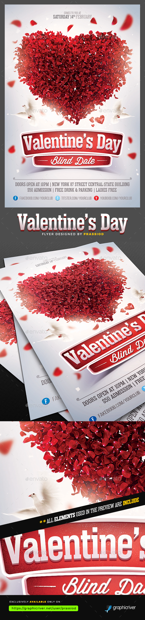 Valentines Day Flyer Template