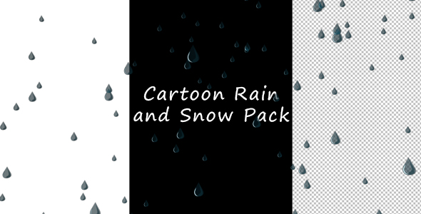Cartoon Rain And Snow Pack, Motion Graphics | VideoHive