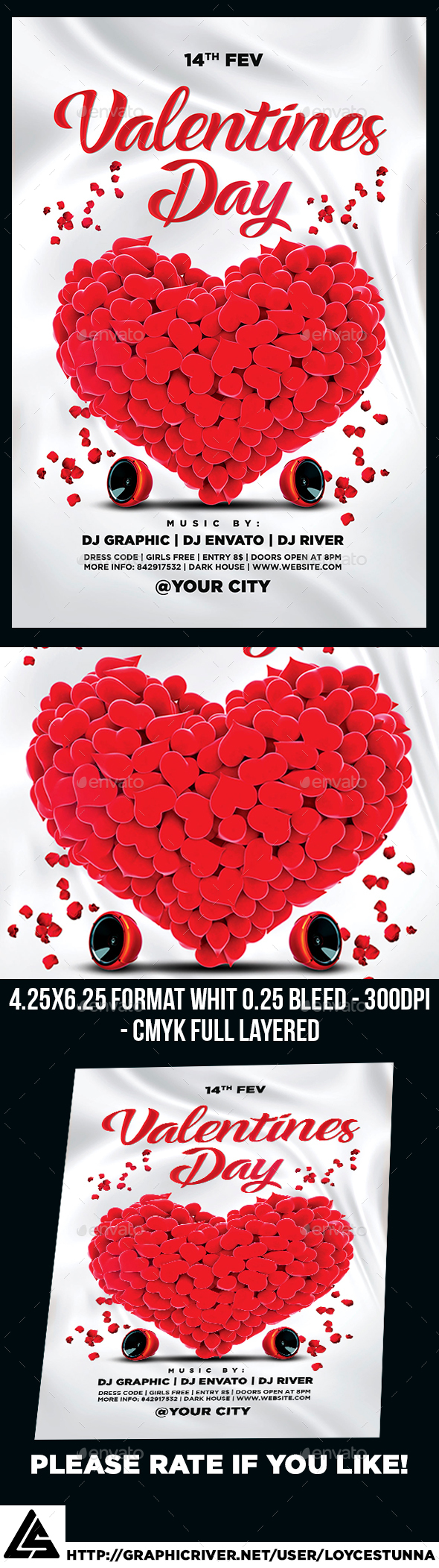 Valentines Day Flyer Template - Print Templates