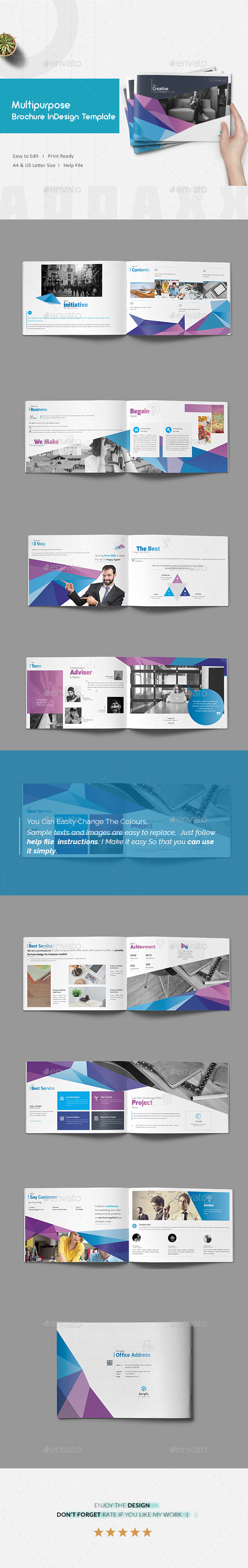 Multipurpose Brochure InDesign Template - Corporate Brochures
