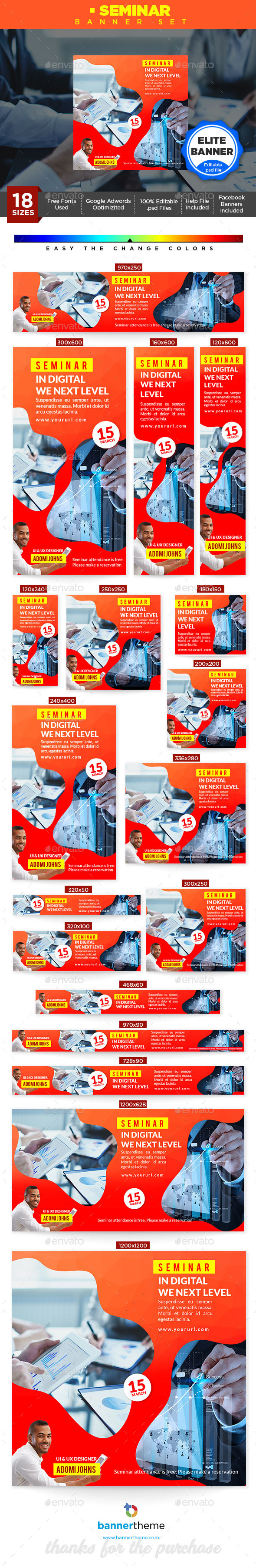 Seminar Banner - Banners & Ads Web Elements