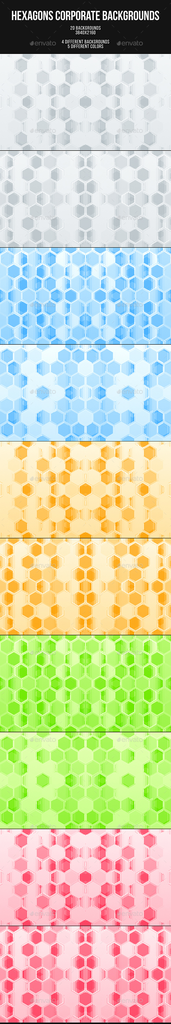Hexagons Corporate Backgrounds - Abstract Backgrounds