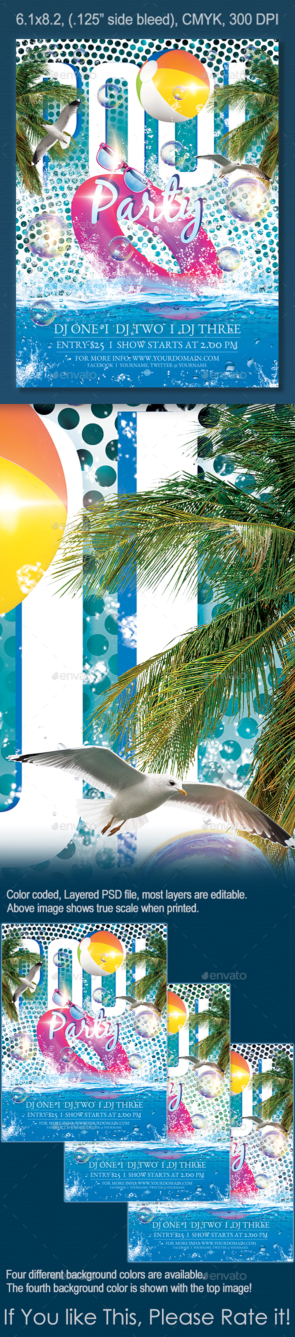 Pool Party Flyer - Clubs & Parties Events