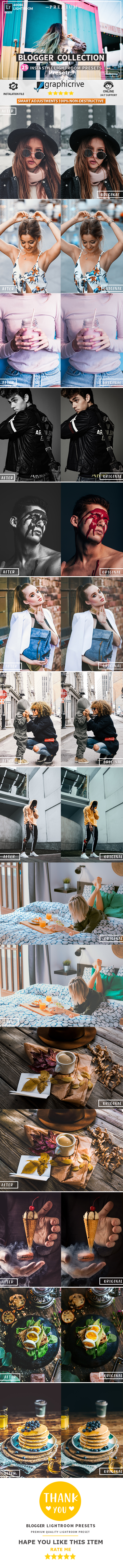 25 Pro Blogger Presets - Lightroom Presets Add-ons