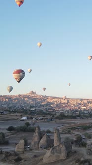 Cappadocia Turkey  Vertical Video of Balloon Launch alt