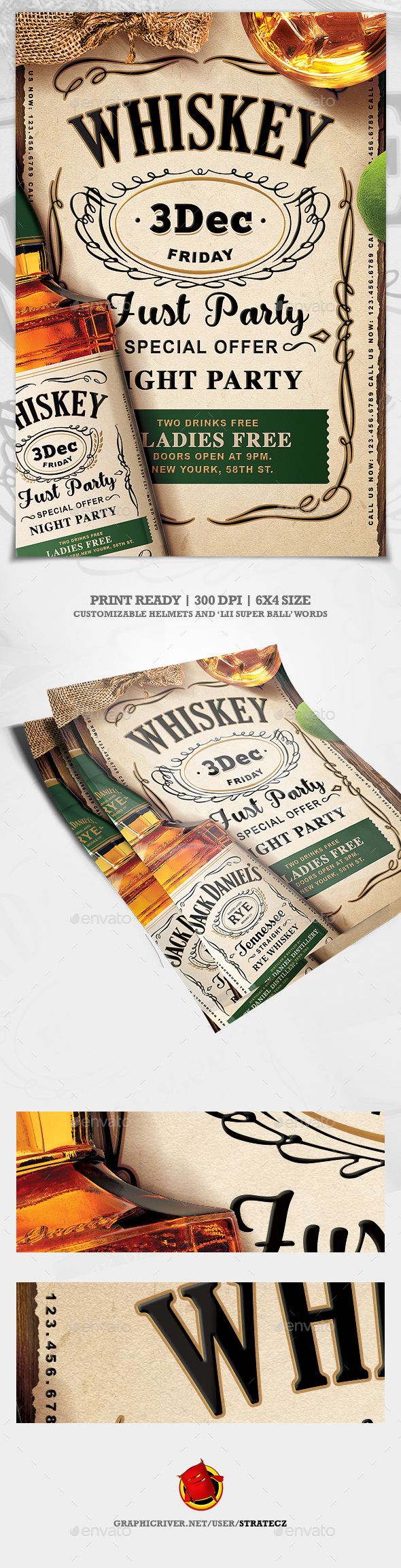 Whiskey Flyer - Events Flyers