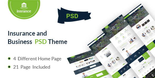 Insurance / Business PSD Template - Business Corporate