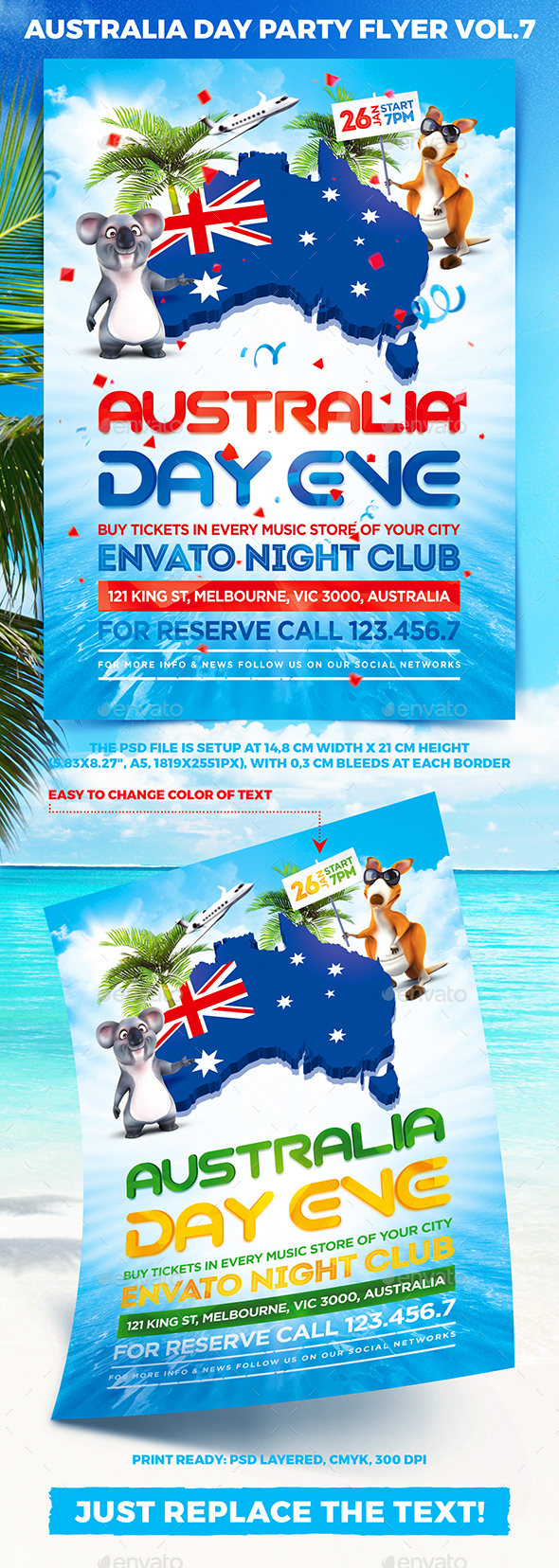Australia Day Party Flyer vol.7 - Holidays Events