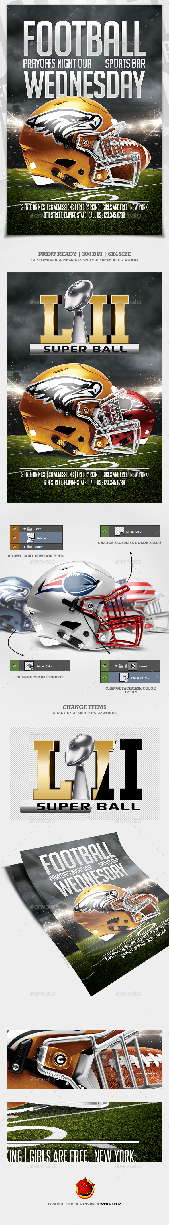 American Football Flyer - Print Templates