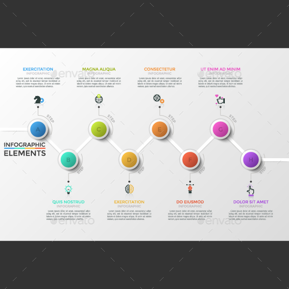 8-Step Modern Infographic Timeline - Infographics