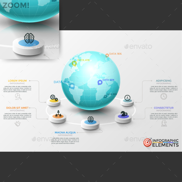 Modern Global Infographic Template - Infographics