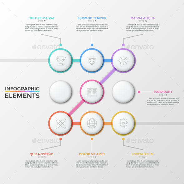 Abstract Infographic Process Template - Infographics