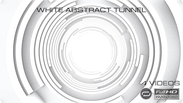 White Abstract Tunnel - 4 Pack