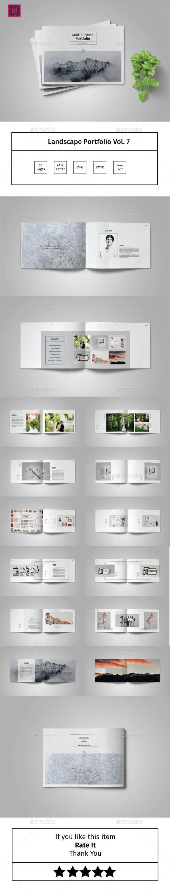 Multipurpose Landscape Portfolio Template Vol.7 - Portfolio Brochures