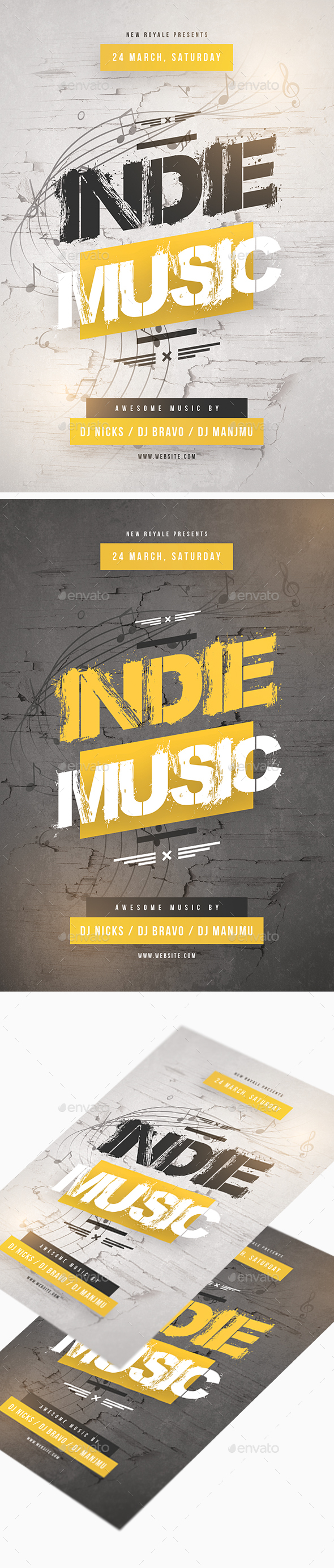 Indie Music Flyer - Clubs & Parties Events