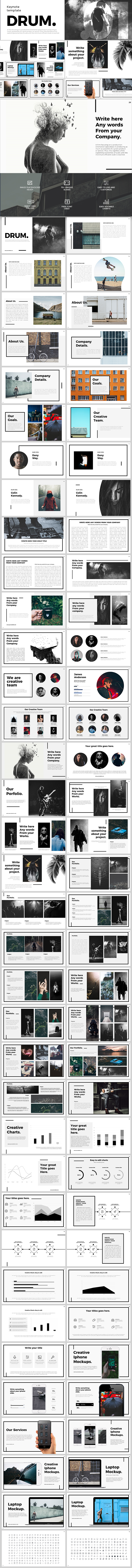 Drum Keynote Template - Keynote Templates Presentation Templates