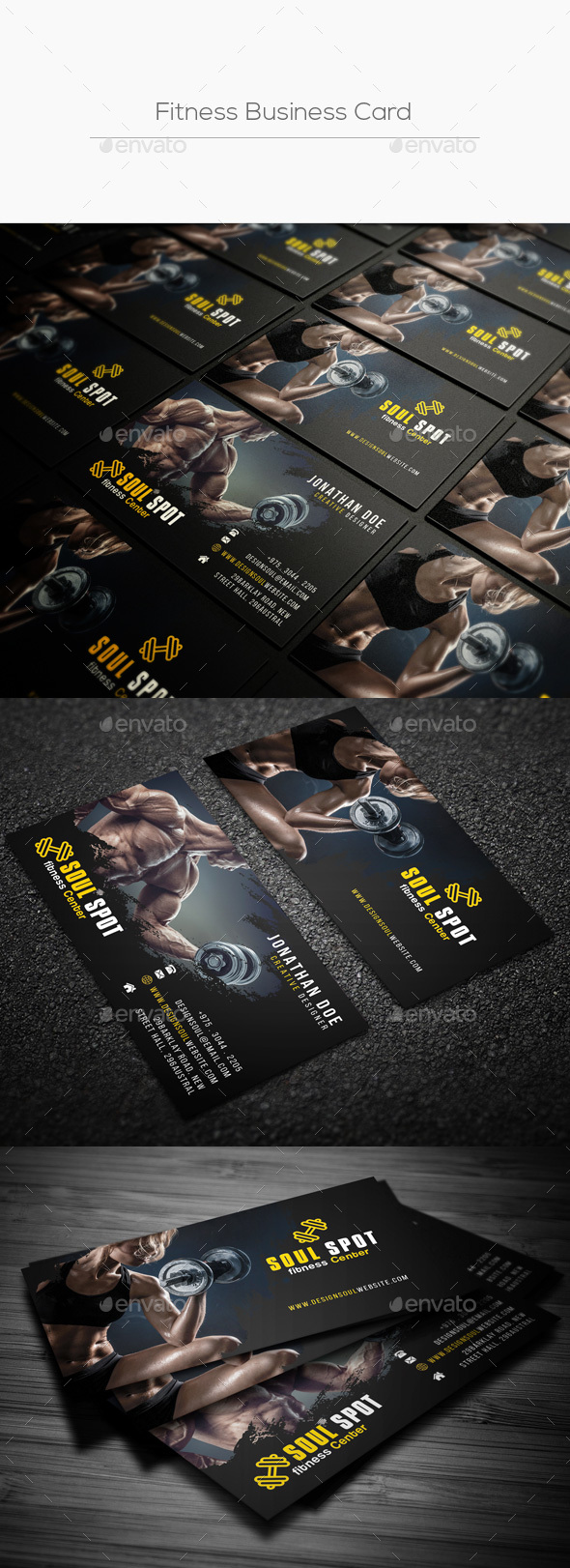 Fitness Business Card - Industry Specific Business Cards