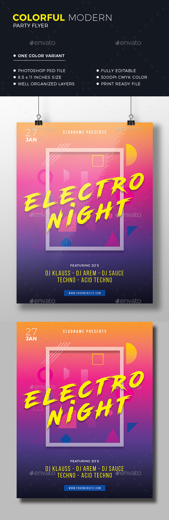 Colorful Party Flyer - Clubs & Parties Events