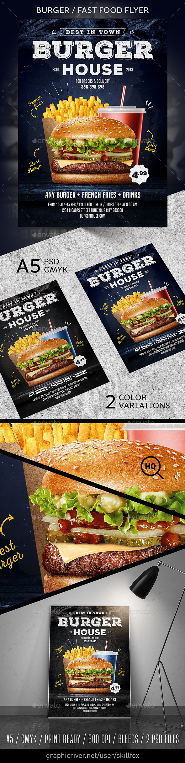 Burger Promotion Flyer - Restaurant Flyers