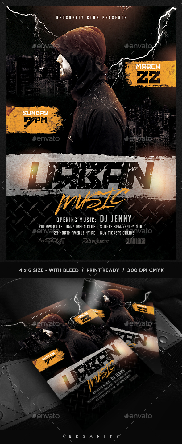 Urban Music Flyer - Clubs & Parties Events