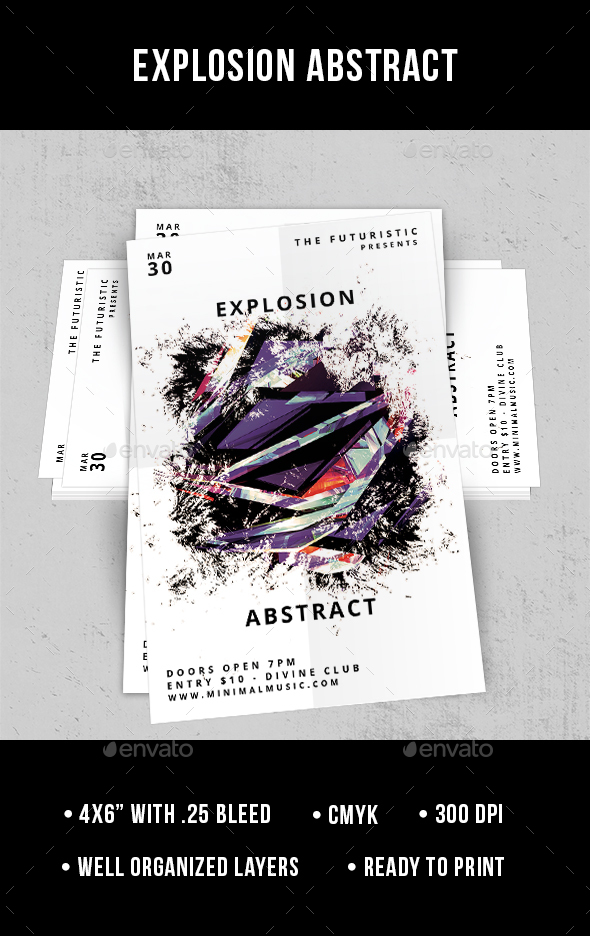 Explosion Abstract - Flyer - Clubs & Parties Events