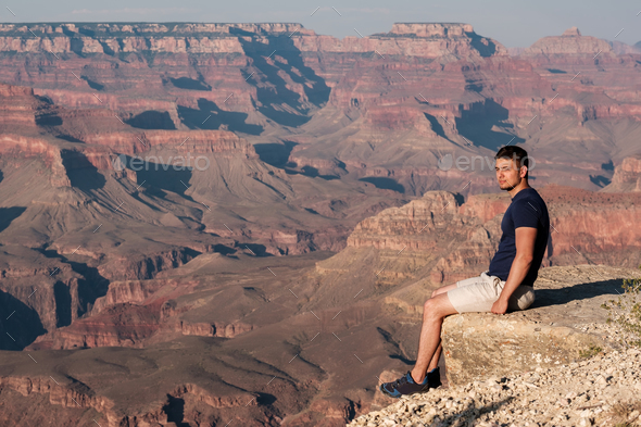 Tourist at Grand Canyon