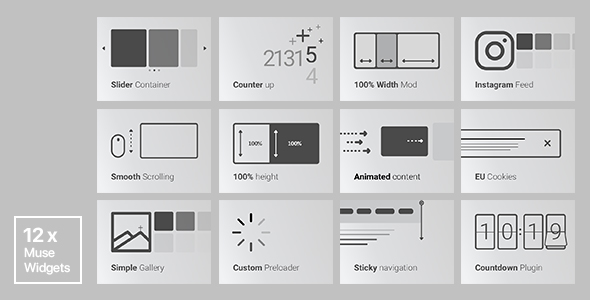 CodeCanyon 12x Adobe Muse Widgets by Rosea Themes 21189055 CodeCanyon 12x Adobe Muse Widgets by Rosea Themes 21189055