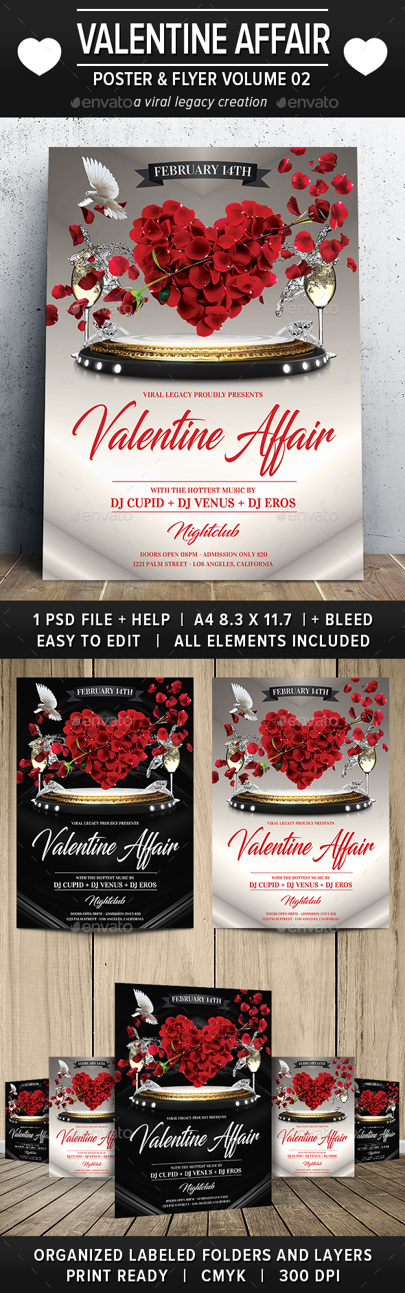 Valentine Affair Poster / Flyer V02 - Flyers Print Templates