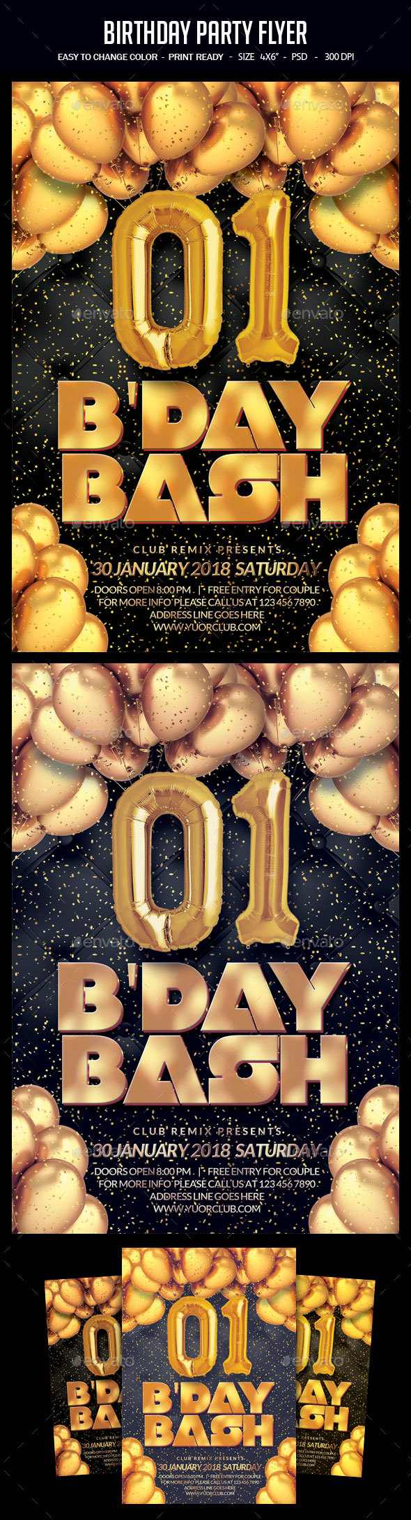 Birthday Party Flyer - Clubs & Parties Events