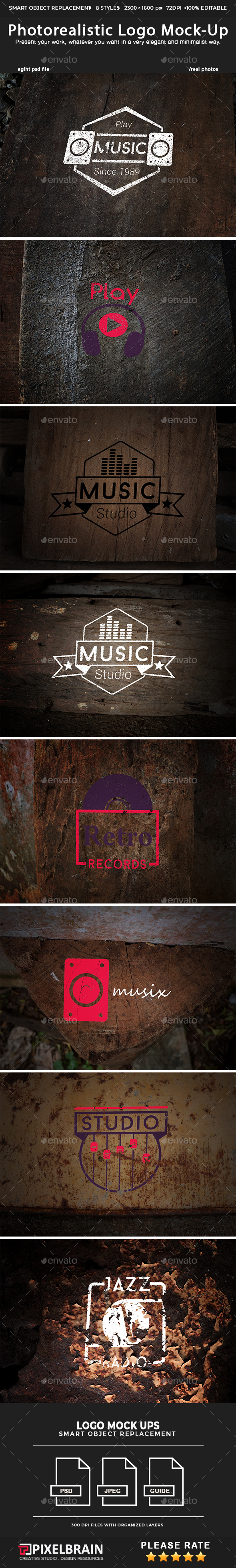 Photorealistic Logo Mock-Up Pack 3 - Logo Product Mock-Ups