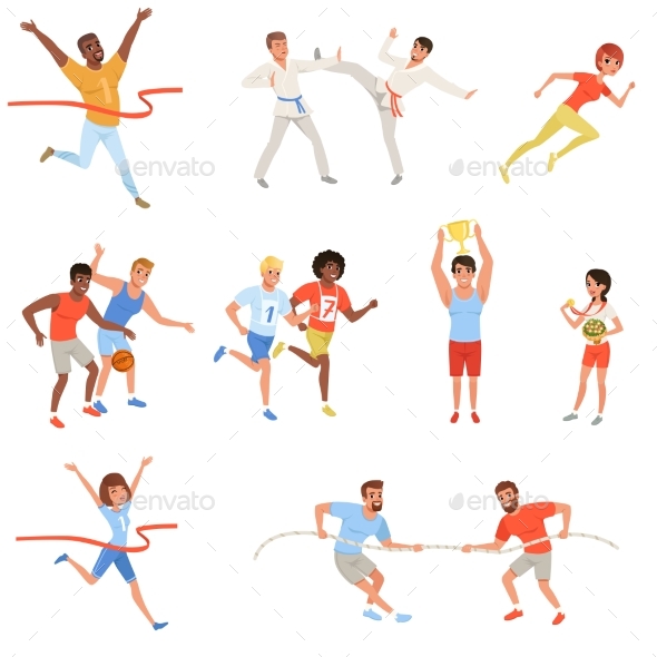 Flat Sports People - Sports/Activity Conceptual
