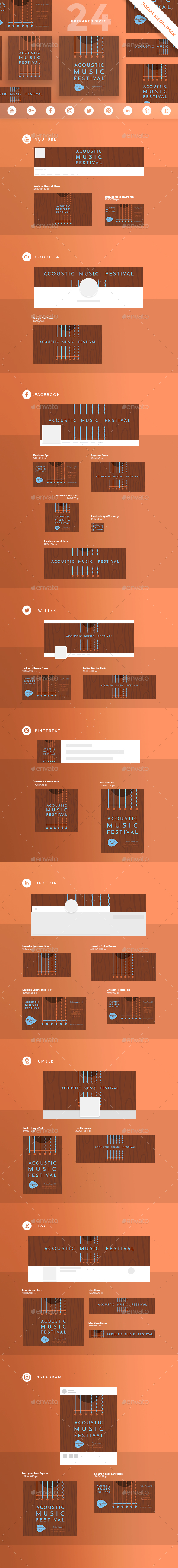 Music Festival Social Media Pack - Miscellaneous Social Media