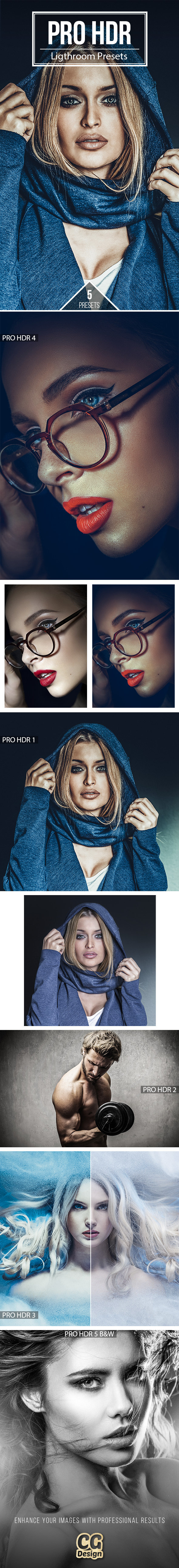 PRO HDR - 5 Premium Lightroom Presets - Lightroom Presets Add-ons