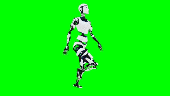 Sexy Robot Android Woman Walking, Motion Graphics | VideoHive