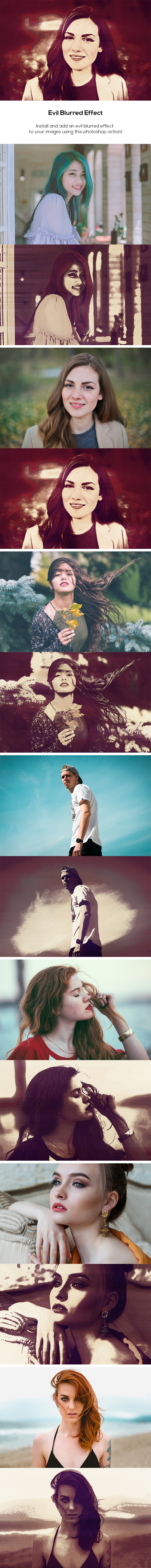 Evil Blurred Effect - Photo Effects Actions