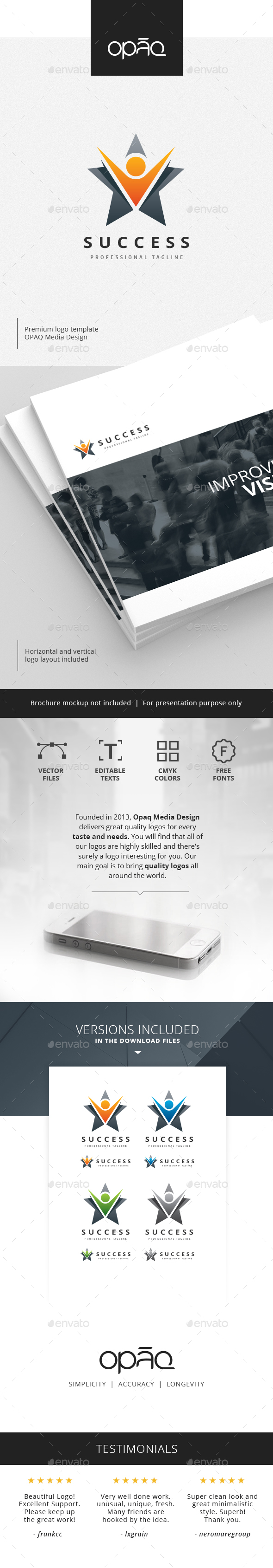 Human Star Success Logo - Humans Logo Templates