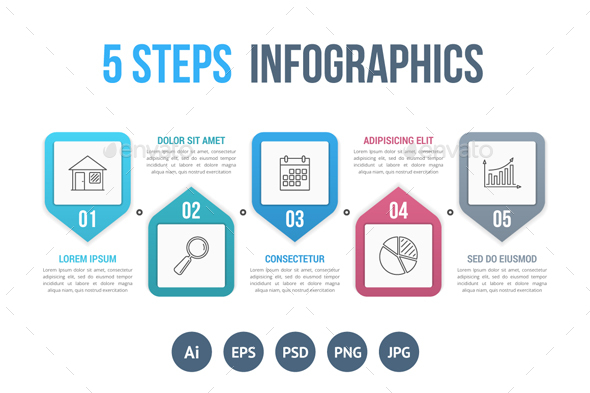 Five Steps Infographics - Infographics
