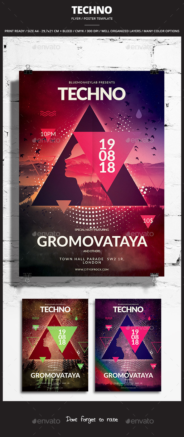 Techno Flyer / Poster - Events Flyers