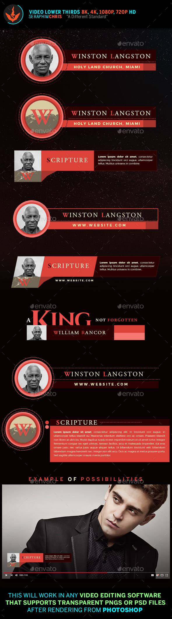 King Funeral YouTube Video Lower Thirds Template - YouTube Social Media
