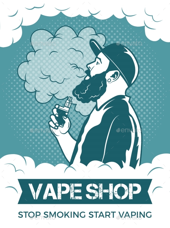 Hipster Holding Electronic Cigarette - Miscellaneous Vectors