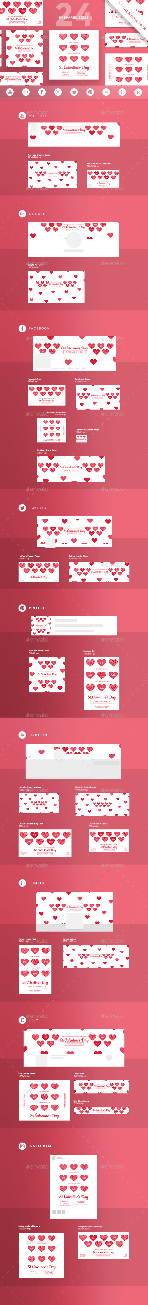 Valentine's Day Social Media Pack - Miscellaneous Social Media