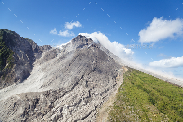 Soufriere Hills Volcano, Montserrat - Stock Photo - Images